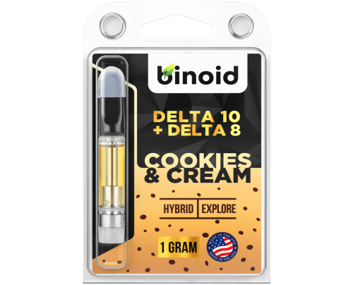 Delta 10 THC Vape Cartridge Cookies & Cream - Binoid CBD