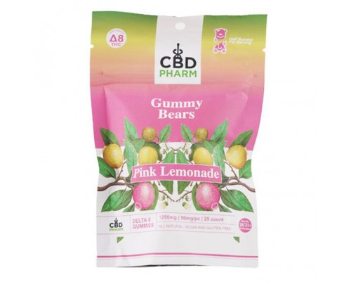CBD Pharm Pink Lemonade Delta 8 THC Gummy Bears 1250mg