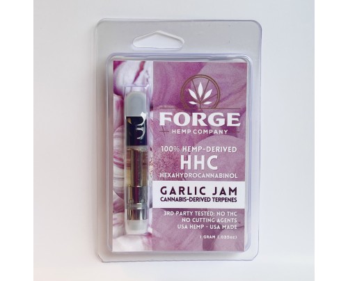 HHC Vape Cartridges - Garlic Jam Strain - Forge Hemp Co.