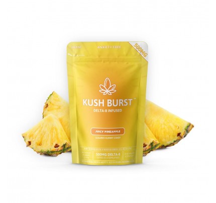 Kush Burst Pineapple Punch Delta 8 High Potency Gummies 50mg per Gummy - FREE Shipping!