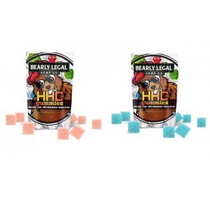 Bearly Legal Hemp 2 Pack HHC Gummy Candy | Mango Guava Pineapple | Blue Raspberry Cotton Candy
