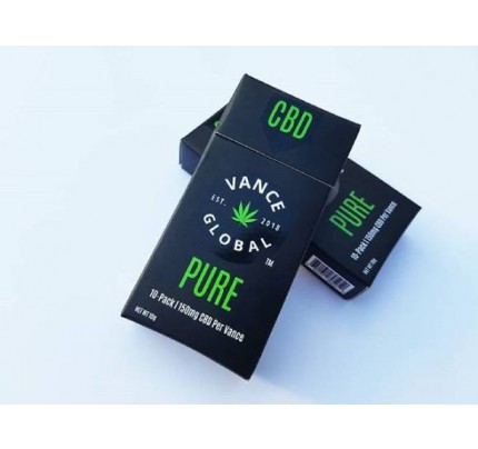 Vance Global Pure All Natural CBD Organic Hemp Cigarettes - 10 Pack 